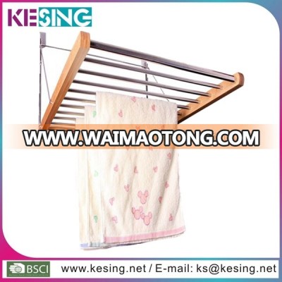 Bamboo Overdoor Clothes Towel Hanger Drying Rack